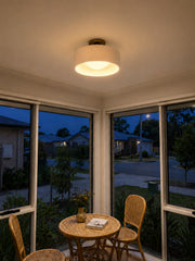 Cerova Porcelain Flush Mount Ceiling Light – Modern Low-Profile Fixture